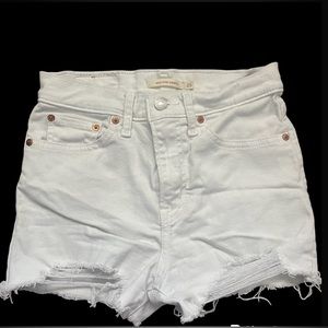 Levi’s white high rise shorts